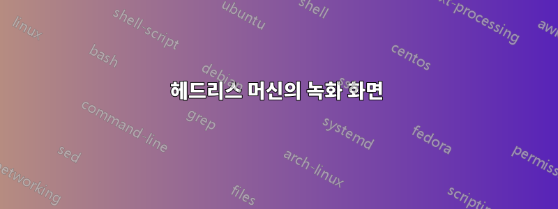 헤드리스 머신의 녹화 화면