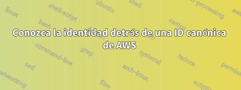 Conozca la identidad detrás de una ID canónica de AWS