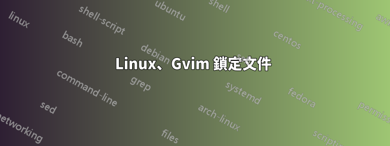 Linux、Gvim 鎖定文件