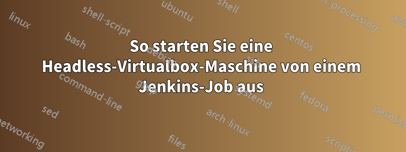 So starten Sie eine Headless-Virtualbox-Maschine von einem Jenkins-Job aus