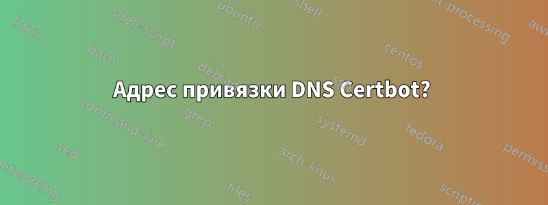 Адрес привязки DNS Certbot?