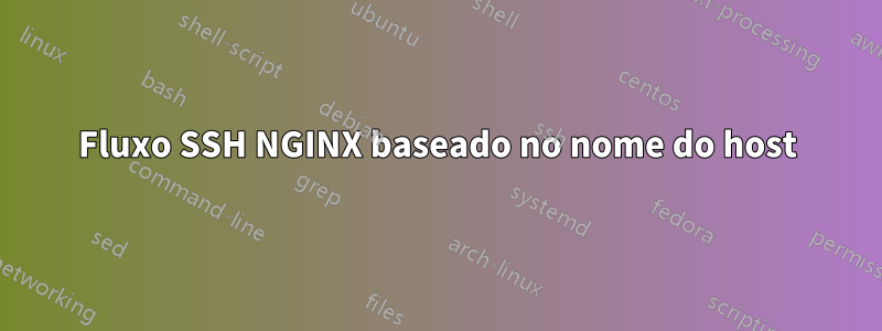 Fluxo SSH NGINX baseado no nome do host