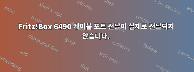 Fritz!Box 6490 케이블 포트 전달이 실제로 전달되지 않습니다.