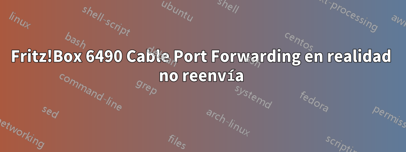 Fritz!Box 6490 Cable Port Forwarding en realidad no reenvía