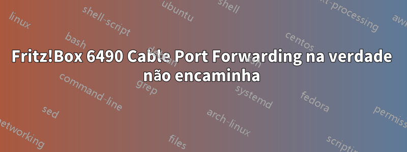 Fritz!Box 6490 Cable Port Forwarding na verdade não encaminha