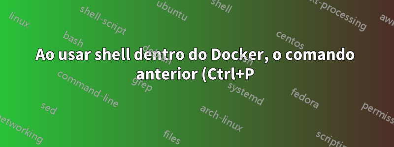 Ao usar shell dentro do Docker, o comando anterior (Ctrl+P) não atualiza