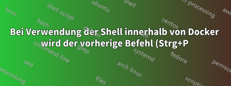 Bei Verwendung der Shell innerhalb von Docker wird der vorherige Befehl (Strg+P) nicht aktualisiert
