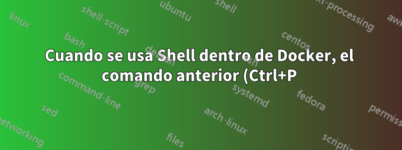 Cuando se usa Shell dentro de Docker, el comando anterior (Ctrl+P) no se actualiza