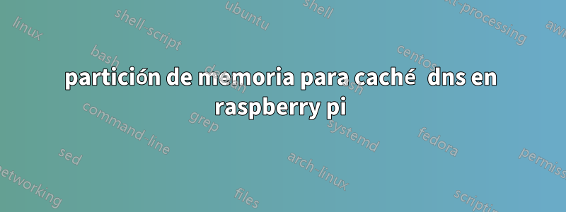 partición de memoria para caché dns en raspberry pi