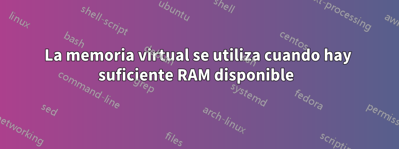 La memoria virtual se utiliza cuando hay suficiente RAM disponible 