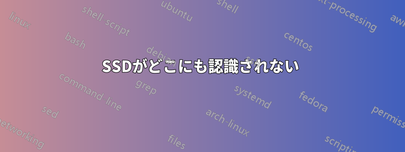 SSDがどこにも認識されない