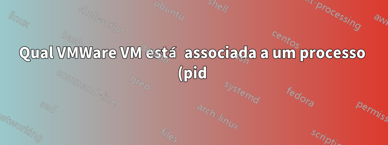 Qual VMWare VM está associada a um processo (pid) (no host Windows)?