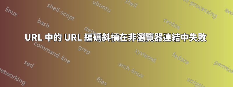 URL 中的 URL 編碼斜槓在非瀏覽器連結中失敗