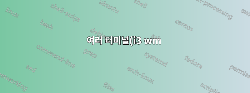 여러 터미널(i3 wm)에서 Compton 복합 관리자의 이상한 동작