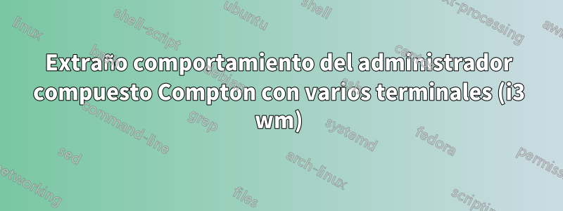 Extraño comportamiento del administrador compuesto Compton con varios terminales (i3 wm)