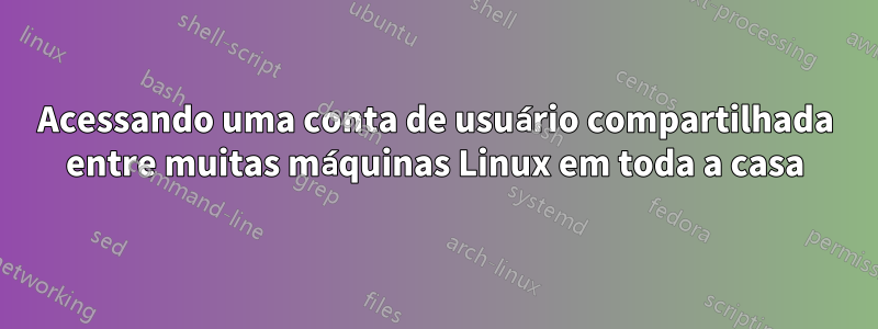 Acessando uma conta de usuário compartilhada entre muitas máquinas Linux em toda a casa