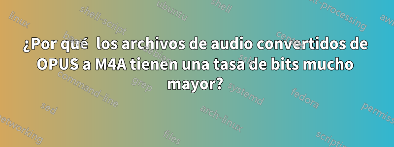 ¿Por qué los archivos de audio convertidos de OPUS a M4A tienen una tasa de bits mucho mayor?