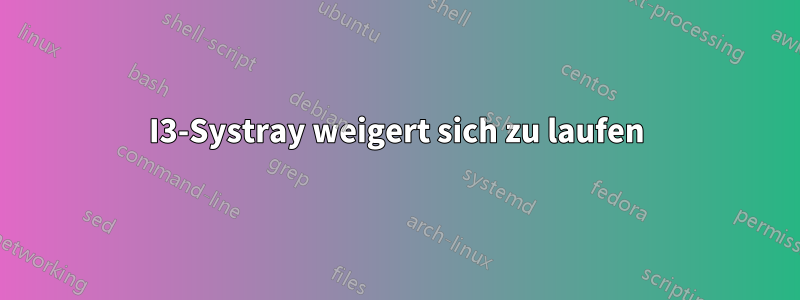 I3-Systray weigert sich zu laufen