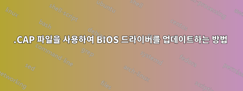 .CAP 파일을 사용하여 BIOS 드라이버를 업데이트하는 방법