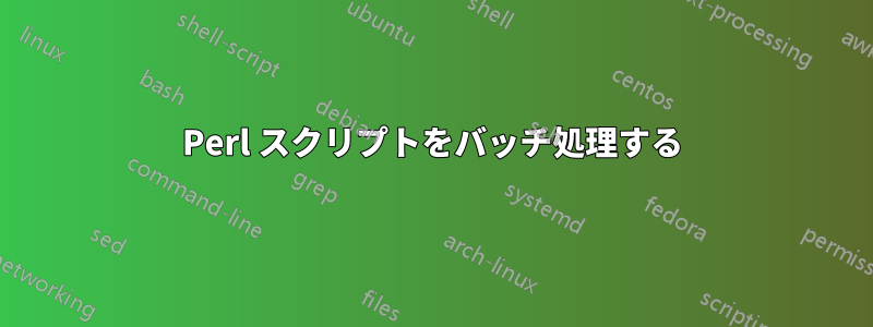 Perl スクリプトをバッチ処理する