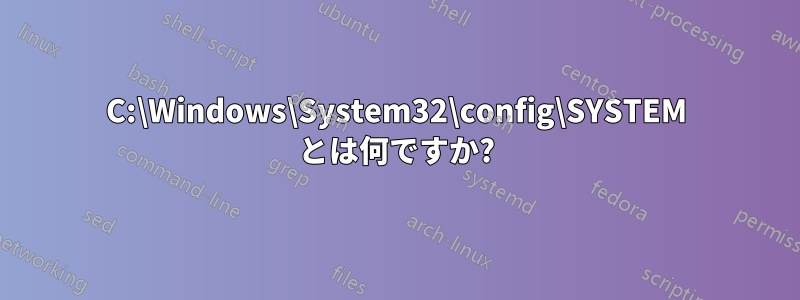 C:\Windows\System32\config\SYSTEM とは何ですか?