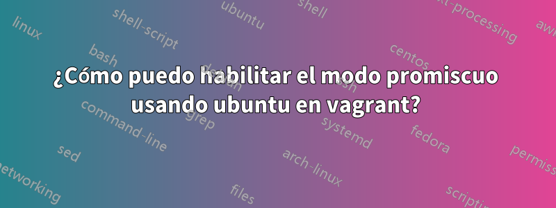 ¿Cómo puedo habilitar el modo promiscuo usando ubuntu en vagrant?