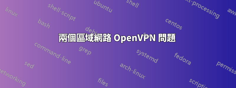 兩個區域網路 OpenVPN 問題