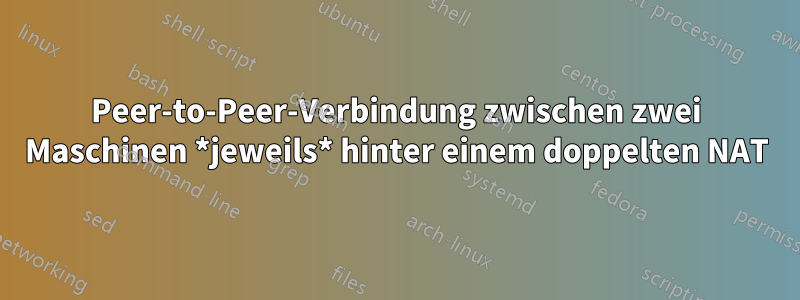 Peer-to-Peer-Verbindung zwischen zwei Maschinen *jeweils* hinter einem doppelten NAT