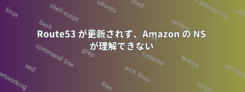 Route53 が更新されず、Amazon の NS が理解できない