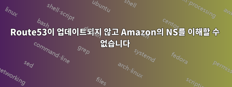 Route53이 업데이트되지 않고 Amazon의 NS를 이해할 수 없습니다