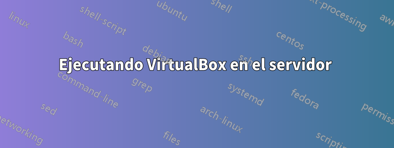 Ejecutando VirtualBox en el servidor