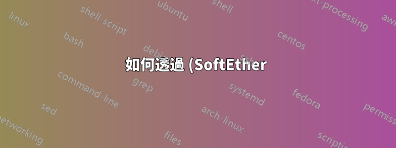 如何透過 (SoftEther) VPN 連接到 LAN 電腦?
