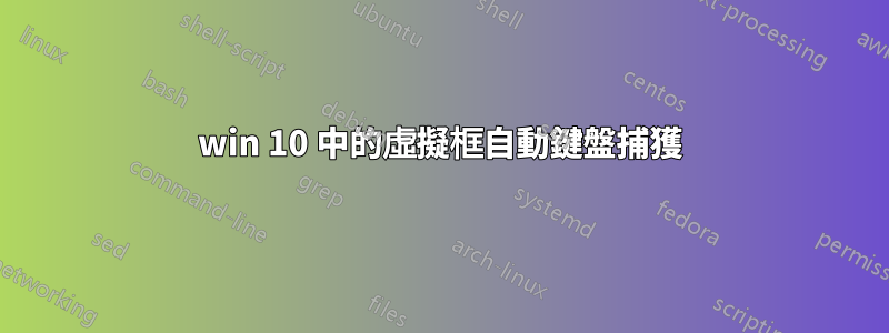 win 10 中的虛擬框自動鍵盤捕獲