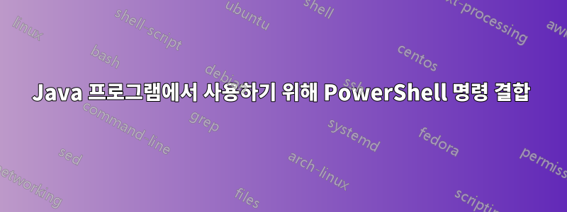 Java 프로그램에서 사용하기 위해 PowerShell 명령 결합