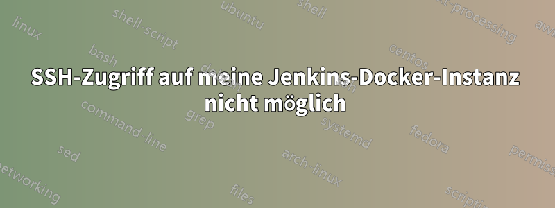 SSH-Zugriff auf meine Jenkins-Docker-Instanz nicht möglich