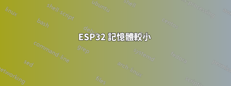 ESP32 記憶體較小