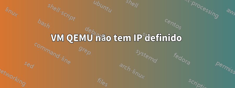 VM QEMU não tem IP definido