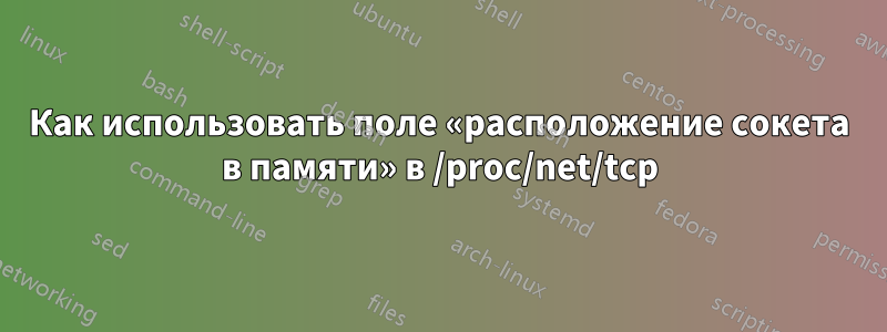 Как использовать поле «расположение сокета в памяти» в /proc/net/tcp