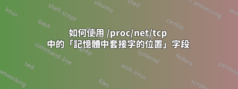 如何使用 /proc/net/tcp 中的「記憶體中套接字的位置」字段