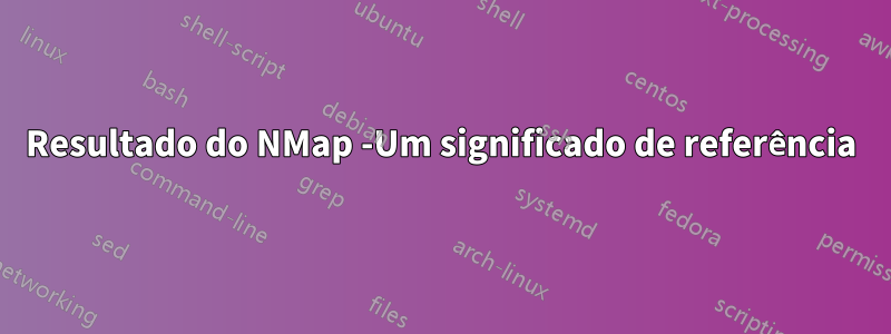 Resultado do NMap -Um significado de referência