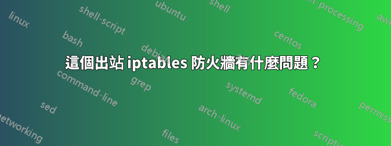 這個出站 iptables 防火牆有什麼問題？