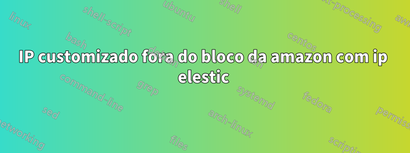 IP customizado fora do bloco da amazon com ip elestic