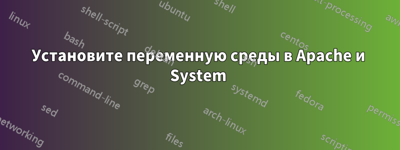 Установите переменную среды в Apache и System