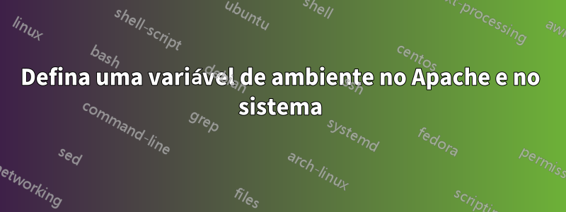 Defina uma variável de ambiente no Apache e no sistema