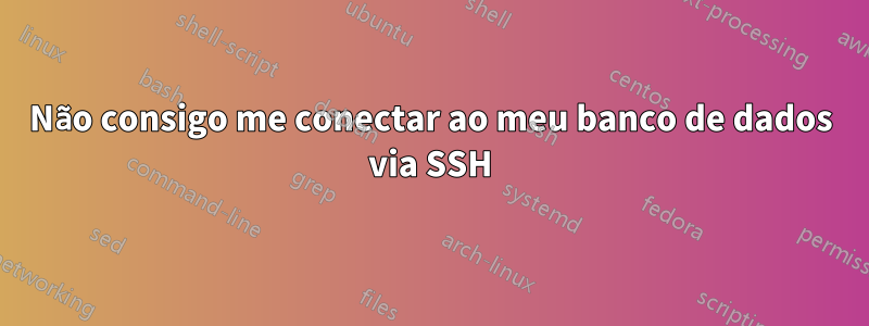 Não consigo me conectar ao meu banco de dados via SSH