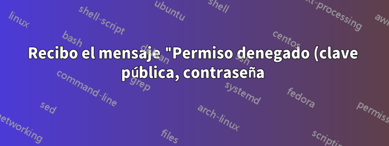 Recibo el mensaje "Permiso denegado (clave pública, contraseña)" cuando intento realizar SSH en mi MacBook Pro ejecutando Mojave a través de mi enrutador.