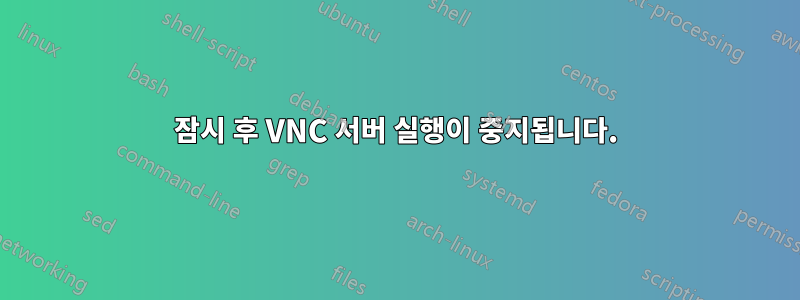 잠시 후 VNC 서버 실행이 중지됩니다.