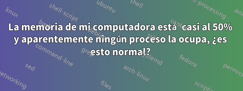 La memoria de mi computadora está casi al 50% y aparentemente ningún proceso la ocupa, ¿es esto normal?