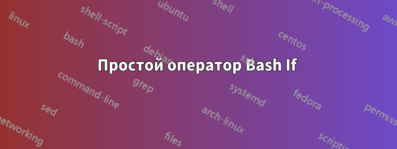 Простой оператор Bash If