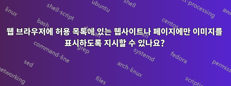 웹 브라우저에 허용 목록에 있는 웹사이트나 페이지에만 이미지를 표시하도록 지시할 수 있나요?